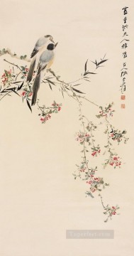  floral Pintura - Pájaros Chang dai chien en ramas florales chinos tradicionales